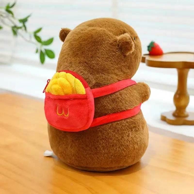 Capybara Plushie with Turtle Backpack (25cm)