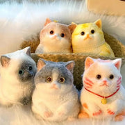 Fuzzy Flocked Cat Squishy – 6 Cats