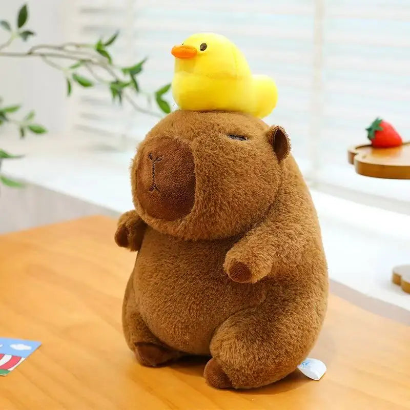 Capybara Plushie with Turtle Backpack (25cm)