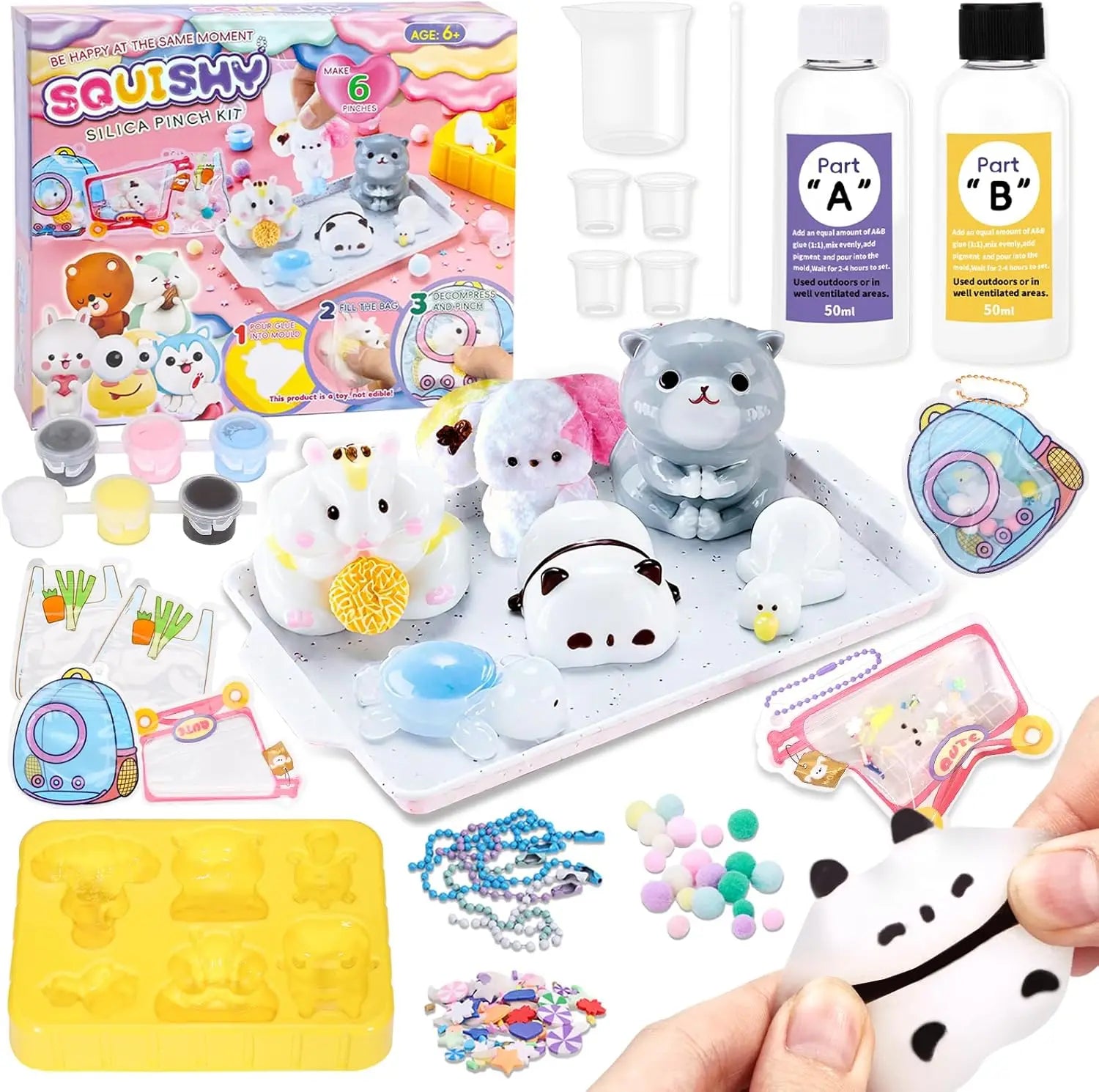 DIY Taba Squishy Kit – Animal, Food & Cat Paw Molds