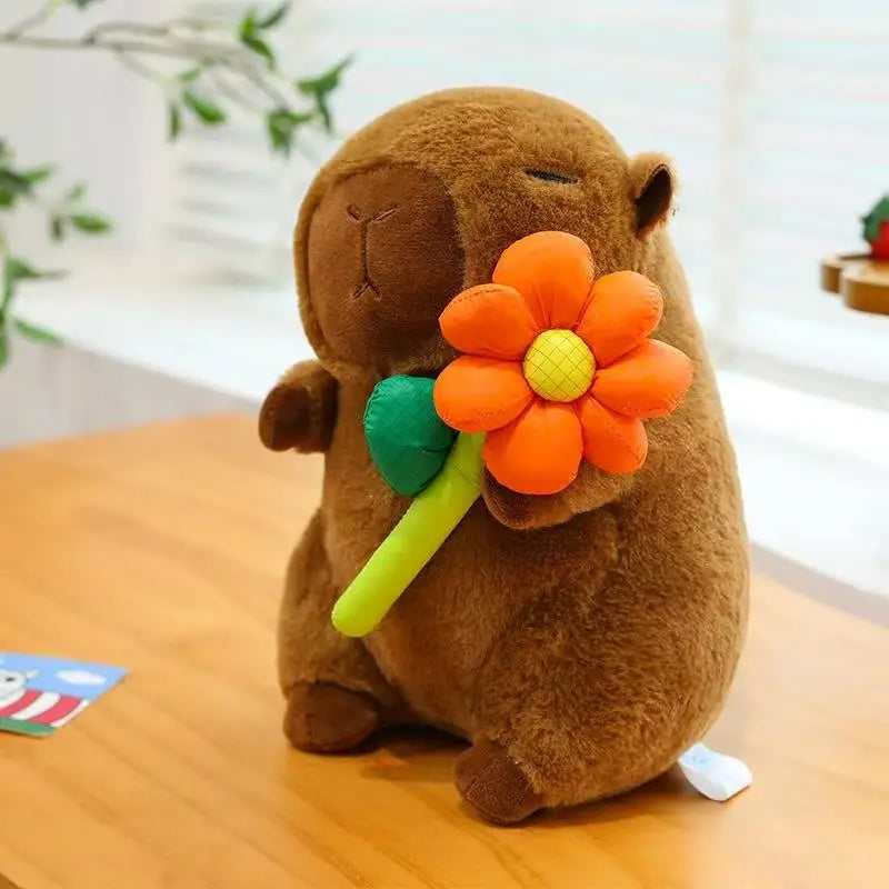 Capybara Plushie with Turtle Backpack (25cm)