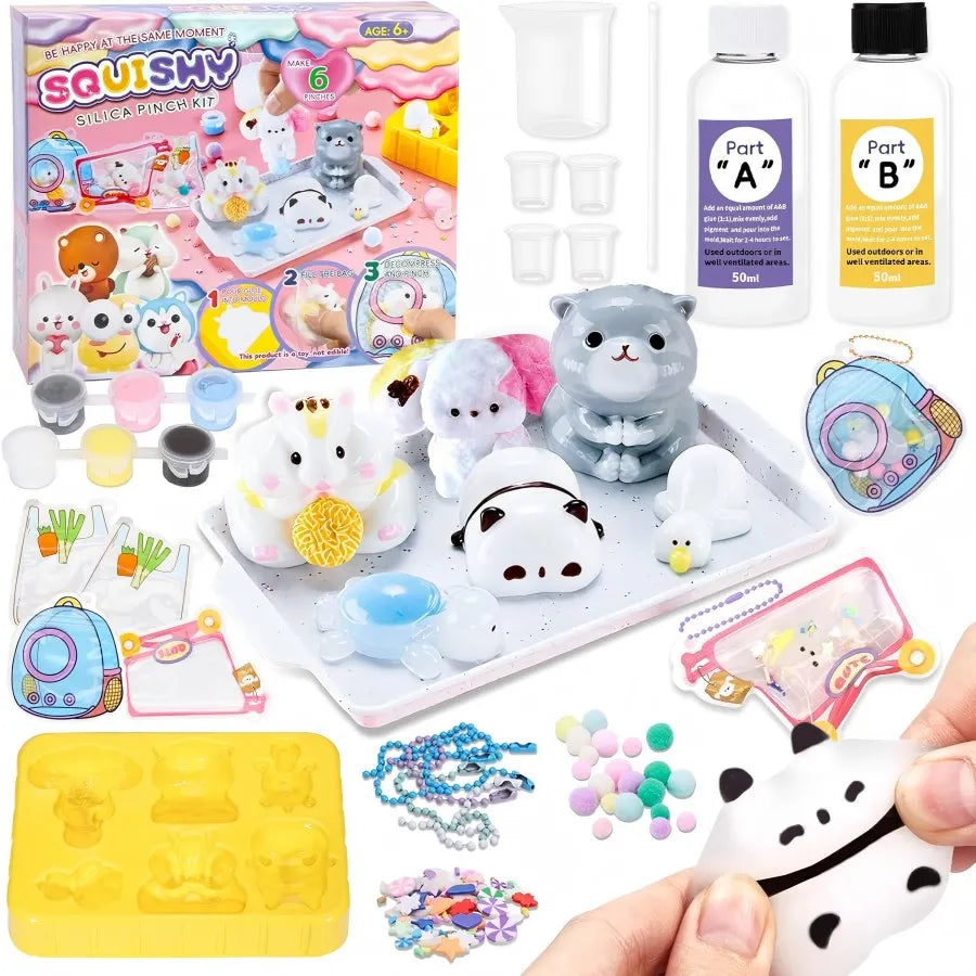 DIY Taba Squishy Kit – Animal, Food & Cat Paw Molds