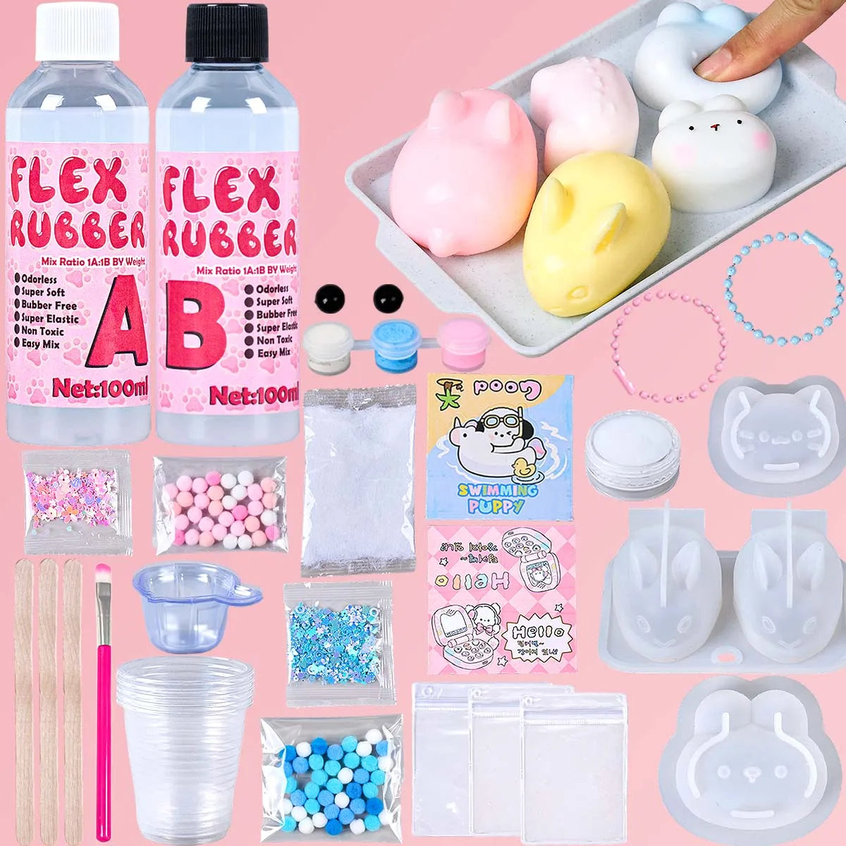 DIY Taba Squishy Starter Kit – Cat & Rabbit