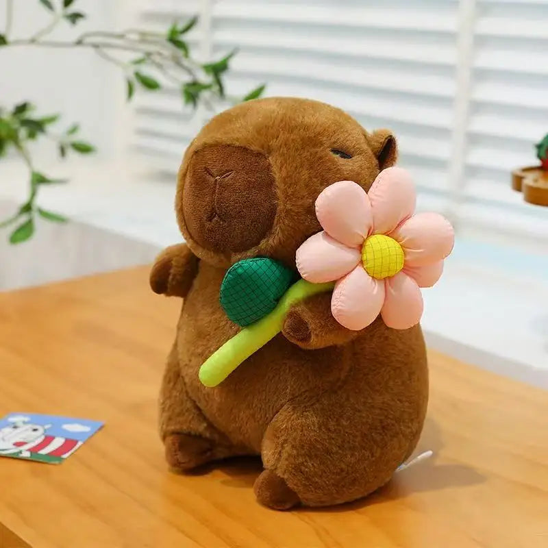 Capybara Plushie with Turtle Backpack (25cm)