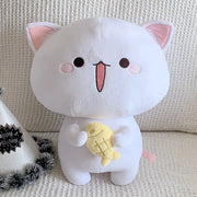 Peach Cat Plush Pillow – 30cm or 35cm