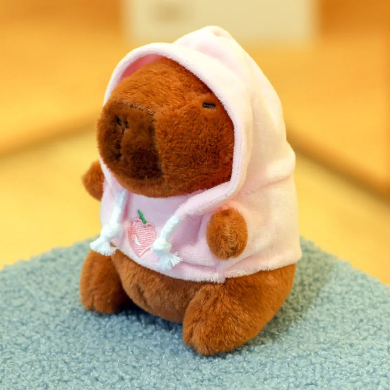Mini Capybara Plushie – Hoodies, Headphones & Ducks