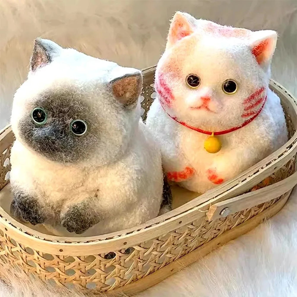 Fuzzy Flocked Cat Squishy – 6 Cats