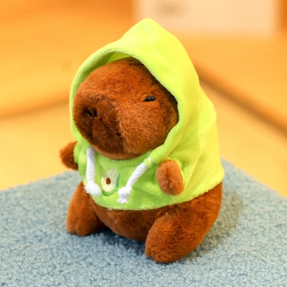 Mini Capybara Plushie – Hoodies, Headphones & Ducks