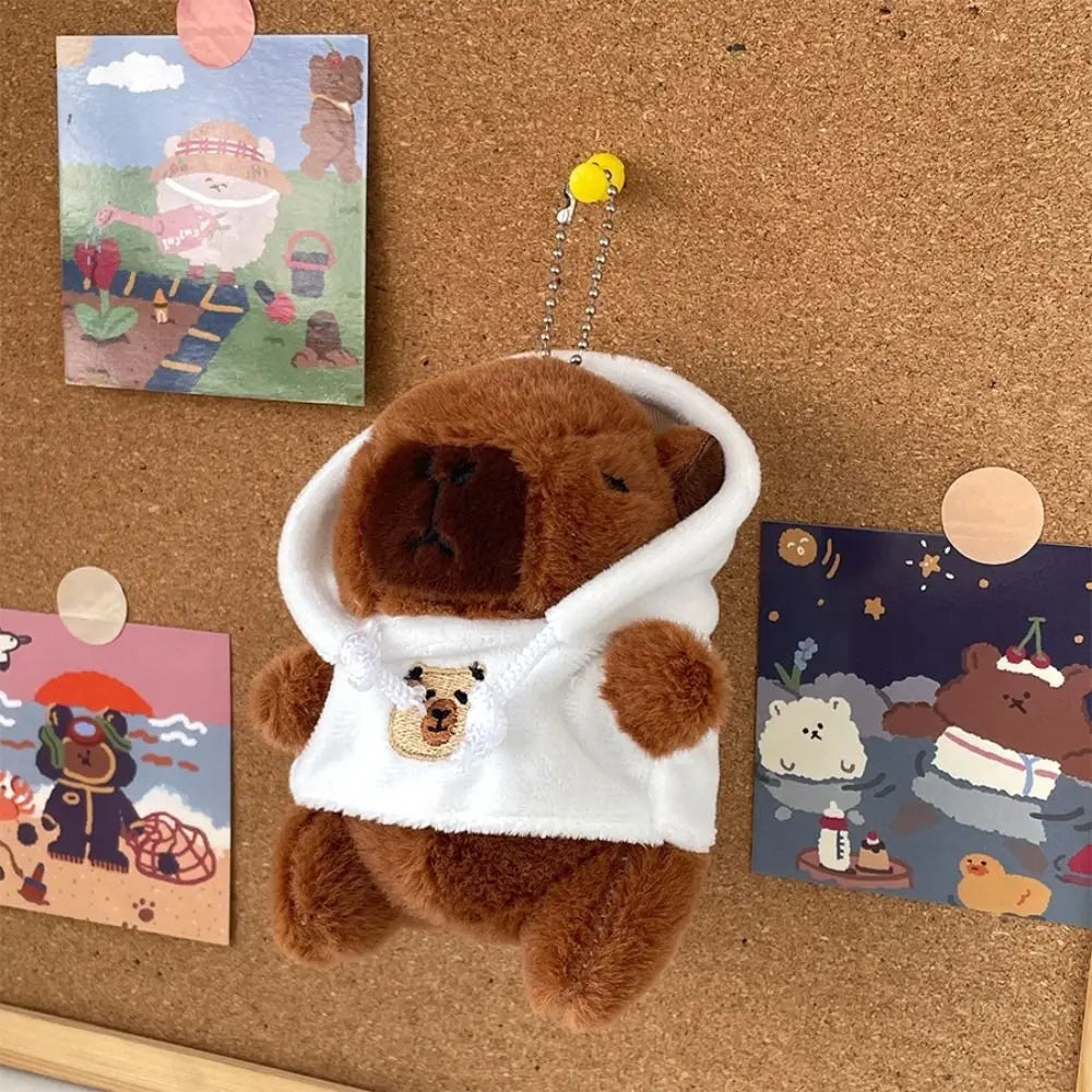 Mini Capybara Plushie – Hoodies, Headphones & Ducks