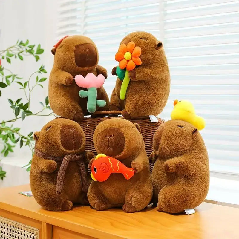Capybara Plushie with Turtle Backpack (25cm)