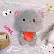 Peach Cat Plush Pillow – 30cm or 35cm