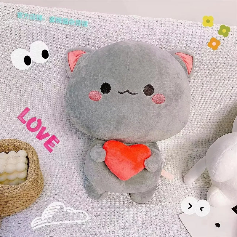 Peach Cat Plush Pillow – 30cm or 35cm