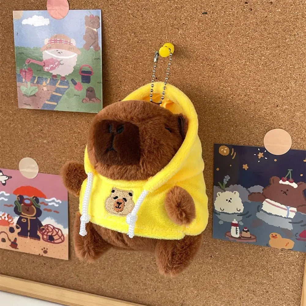 Mini Capybara Plushie – Hoodies, Headphones & Ducks